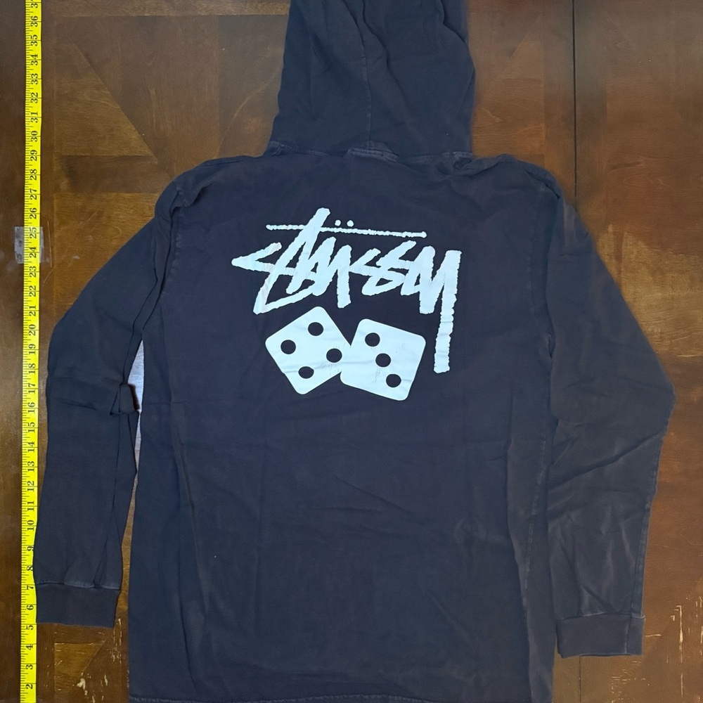 Stussy Navy Hoodie with Dice Design